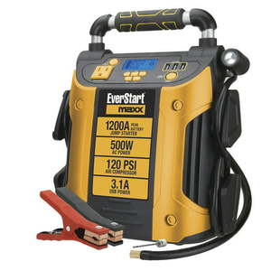 lot 32651 image: EverStart Maxx J5CPDE Jump Starter Power Station 1200 Peak Battery Amps with 500W Inverter and 120 PSI Compressor