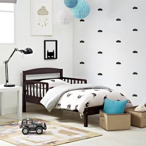 lot 32672 image: Baby Relax Jackson Kids Wood Toddler Bed with Safety Guardrails Espresso