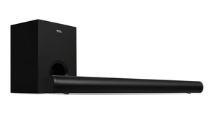 lot 32681 image: TCL Alto 5 2.1 Channel Home Theater Sound Bar with Wireless Subwoofer, Bluetooth 5.0, 31.8 inch, Black S522W