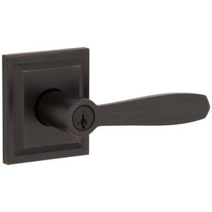 lot 1379 image: Baldwin Torrey Low Profile Rose Keyed Entry Lever Featuring Smartkey in VB