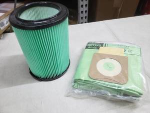 lot 2632 image: OSHA Compatible Kit With HEPA Level Filtration And Cyclonic Dust Bags For Select 12 -16 Gal. WetDry Shop Vacuums