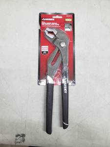 lot 2662 image: Husky 12 in. Quick Adjusting Curved Jaw Groove Joint Pliers