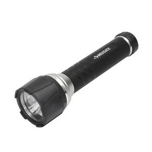 lot 3126 image: Husky 1000 Lumens LED Virtually Unbreakable Aluminum Flashlight 6 AA Battery Required, Black