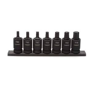lot 3136 image: Husky 12 in. Drive Impact Torx Set (7-Piece)