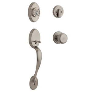 lot 3174 image: Kwikset Chelsea Sgl Cyl Handleset wJuno Knob in SN