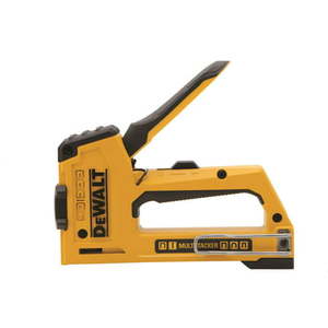 lot 5293 image: Dewalt DWHTTR510 5-in-1 Multi-Tacker RoundFlatNarrow Flat Crown Staple 1000 Aluminum BlackYellow 7-14 in L