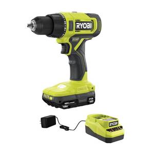 lot 5297 image: RYOBI ONE 18V Cordless 12 in. DrillDriver Kit with (1) 1.5 Ah Battery and Charger