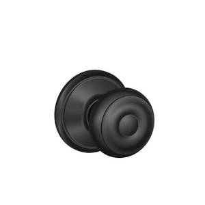 lot 5308 image: Schlage Georgian Matte Black Passage HallCloset Door Knob