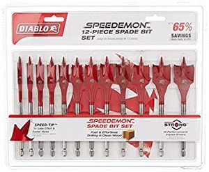 lot 5356 image: Diablo 12 pc SPEEDemon Spade Bit Set (12-Piece) (B089KX9BV9) ( Missing 1 Bit)