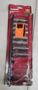 lot 6781 image: Husky Socket Set 11 pc 12 Inch Drive SAE Wrench 12 Pt Deep Length Mechanics Tool