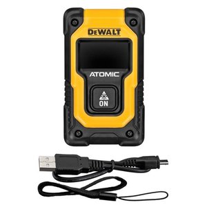 lot 7004 image: DEWALT ATOMIC Pocket Laser Distance Measurer 55 ft. BlackYellow