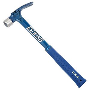 lot 7010 image: Estwing Ultra Series Hammer - 19 oz Rip Claw Framer with Milled Face & Shock Reduction Grip - E6-19SM