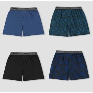 lot 7913 image: Hanes Premium Men s 2pk Knit Boxers Colors May Vary Small