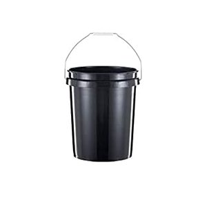 lot 1275 image: United Solutions 5 Gallon Bucket, Heavy Duty Plastic Bucket, Comfortable Handle, Easy to Clean, Perfect for on The Job, Home Improvement, or Household Cleaning Black, Pack of 3 (B09KYH72PN)