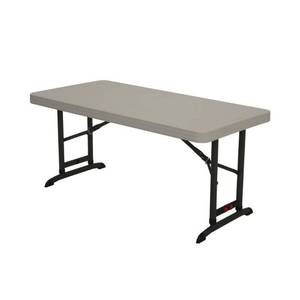 lot 1320 image: Lifetime 80387 4-Foot Commercial Adjustable Folding Table, Almond (B0100QNBH2)