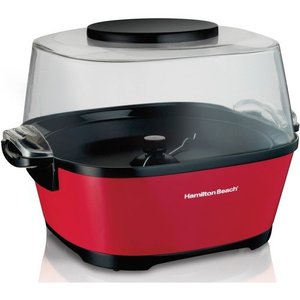 lot 1390 image: Hamilton Beach - 24-Cup Hot Oil Popcorn Popper - Red