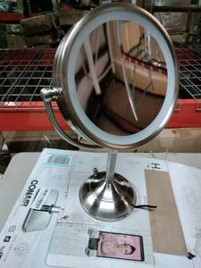 lot 5285 image: Conair LED Lighted Social-Media Makeup Mirror 1x10x Magnification wPhone-Holder BE04SM
