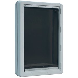 lot 6756 image: Ideal Pet Products Ruff Weather Pet Door Gray 5.75 L x 19 W x 28.12 H