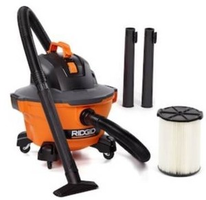 lot 1263 image: RIDGID 6 Gal. 3.5-Peak HP NXT WetDry Shop Vacuum with Filter, Hose and Accessories, OrangesPeaches