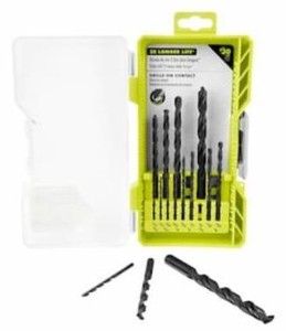 lot 2646 image: RYOBI Black Oxide Round Shank Drill Bit Set (15-Piece)