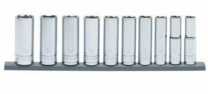 lot 2647 image: Husky Socket Set 10 pc 38 Inch Drive 6 Pt Deep Metric Alloy Steel Mechanics Tool