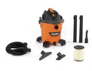 lot 2657 image: RIDGID 12 Gal 5.0-Peak HP NXT WetDry Shop Vacuum wFilter, Hose & Accessories