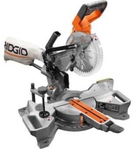 lot 6733 image: RIDGID 18V Brushless Cordless 7-14 in. Dual Bevel Sliding Miter Saw (Tool Only)- Retail $329.99