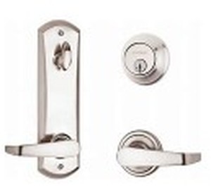 lot 7914 image: 2 Kwikset 221079 Halifax Revers Lever, Satin Nickel