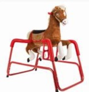 lot 6745 image: Rockin Rider Talking Plush Spring Horse