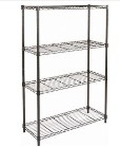 lot 6759 image: Amazon Basics 4 Shelf Shelving Unit, Black