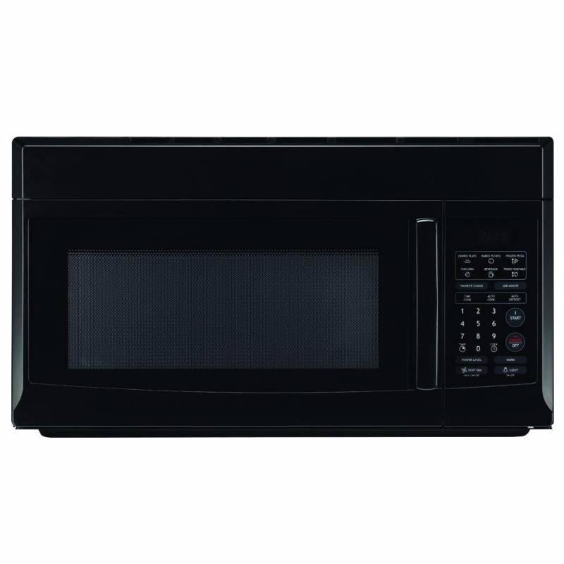 lot 6550 image: Magic Chef Microwave Ovens Over the Range Microwave. 1.6 cu. ft. in Black MCO165UB