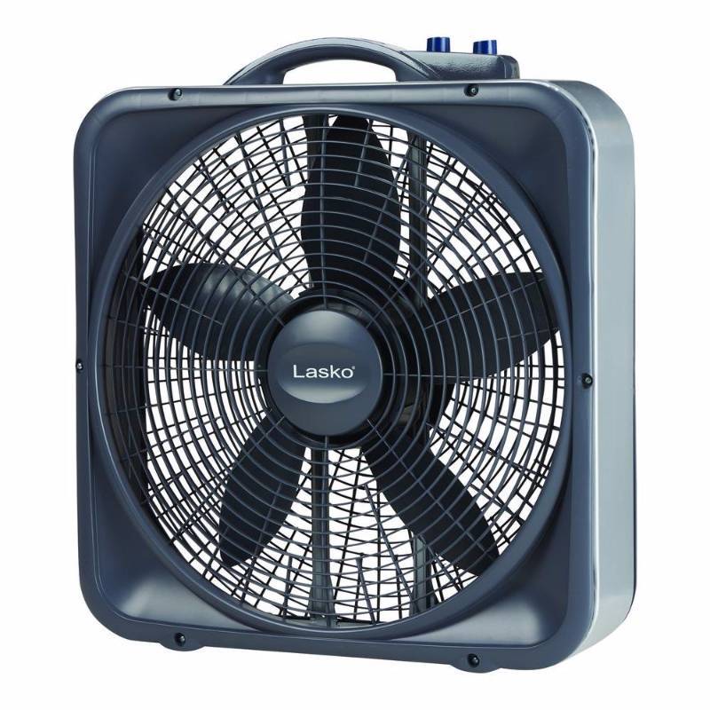lot 6611 image: Lasko Fans Weather-Shield Select 20 in. 3-Speed Box Fan with Thermostat B20573