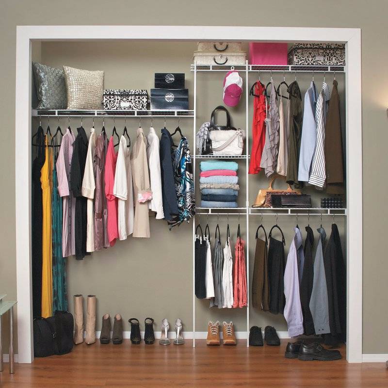 lot 6002 image: ClosetMaid 1628 5ft. to 8 Ft. Closet Organizer Kit