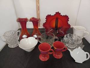 lot 297 image: Handblown Glass Vases and More