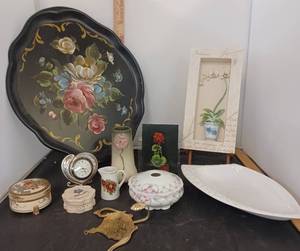 lot 339 image: Platter, Clock, Trinket Boxes and More