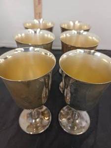lot 345 image: Silver Plate Chalices