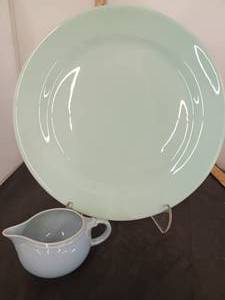 lot 347 image: Pastel Platter and Creamer