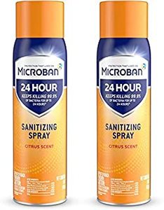 lot 69519 image: 4-Microban Disinfectant Spray, 24 Hour Sanitizing and Antibacterial Spray, Sanitizing Spray, Citrus Scent, 2 Count (15oz Each) (Packaging May Vary) (B085S97MWM)