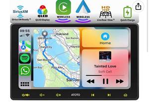 lot 69535 image: ATOTO F7 XE 10.1 Inch Double Din in-Dash Navigation, Wireless CarPlay & Android Auto, 1280720 QLED Display, Mirror Link, Bluetooth, HD LRV, SXM, Quick Charge, USBSD(Up to 2TB Storage), F7G211XE