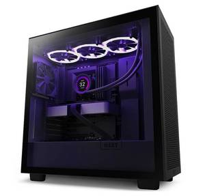 lot 69540 image: NZXT - H7 Flow ATX Mid-Tower Case - Black