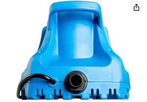 lot 69552 image: Little Giant APCP-1700 115-Volt, 13 HP, 1745 GPH, Automatic, Submersible, Swimming Pool Cover Pump with 25-Ft. Cord, Light Blue, 577301