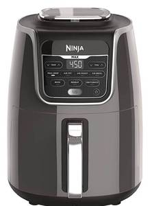 lot 69578 image: Ninja AF161 Max XL Air Fryer that Cooks, Crisps, Roasts, Bakes, Reheats and Dehydrates, with 5.5 Quart Capacity, and a High Gloss Finish, Grey