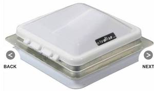 lot 69584 image: Ventline Ventadome Trailer Roof Vent Manual Lift - 14-14 - White - Birch Trim