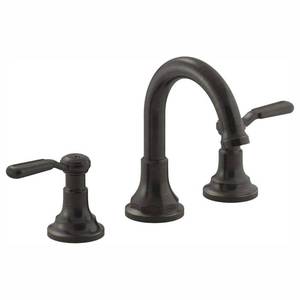 lot 2110 image: Kohler Worth 8 In Widespread 2-Handle Bathroom Faucet In Oil-Rubbed Bronze