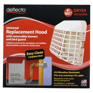 lot 2190 image: Deflecto Louvered Universal Replacement Dryer Vent Hood Cover Bird Guard Wm8