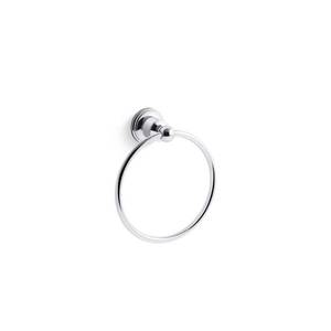 lot 2195 image: Kohler Capilano Towel Ring In Polished Chrome