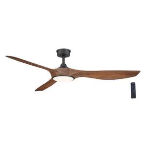 lot 2022 image: Home Decorator Marlon LED Indoor Natural Iron Ceiling Fan With Remote