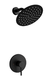 lot 2207 image: Built-In Shower System With Rough-in Valve in Matte Black