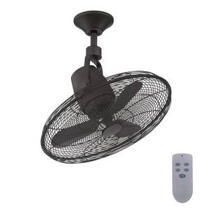 lot 2033 image: Home Decorators Bentley III Oscillating Natural Iron Ceiling Fan