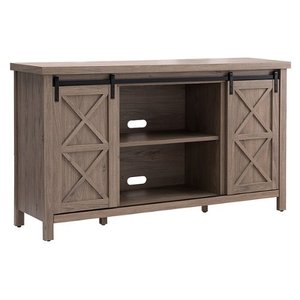 lot 2036 image: Camden&ampWells - Elmwood Tv Stand&nbsp Antiqued Gray Oak